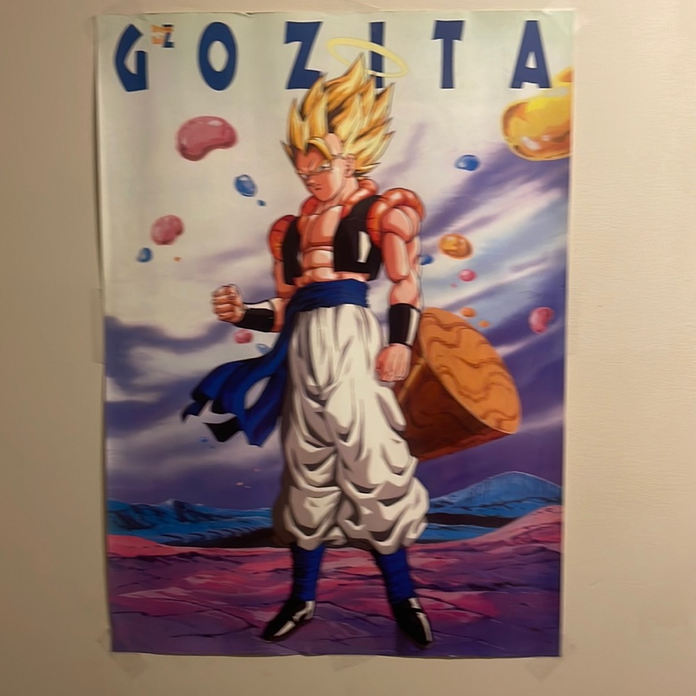 1990’s Vintage Dragon Ball Z (DBZ) Gozita Japanese Animae Poster